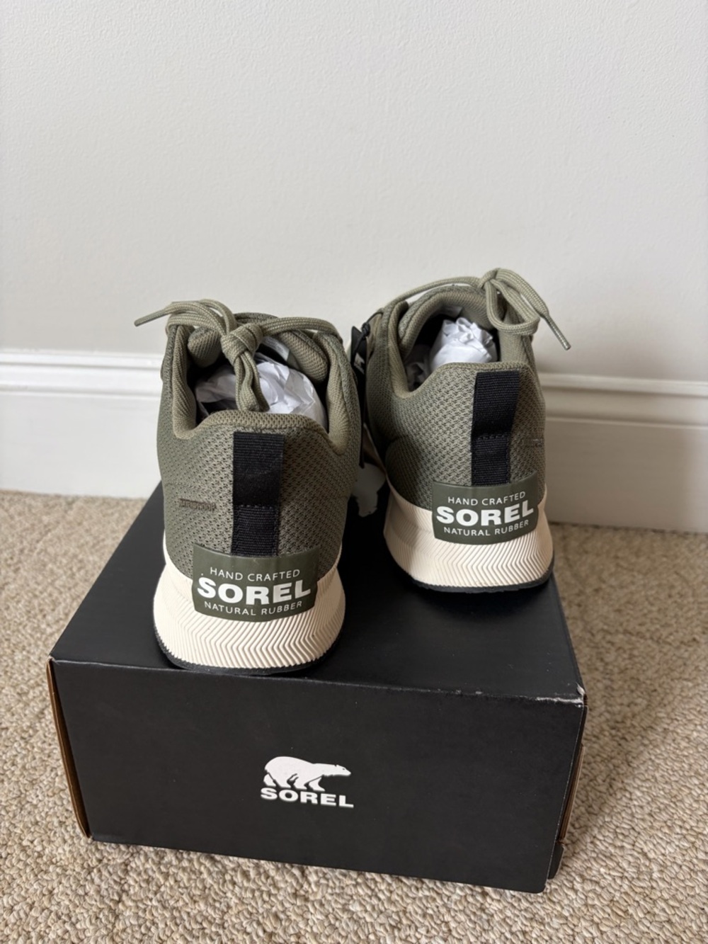 Sorel Kids Olive Green Lace-Up Mesh & Suede Sneakers - Picture 3 of 9